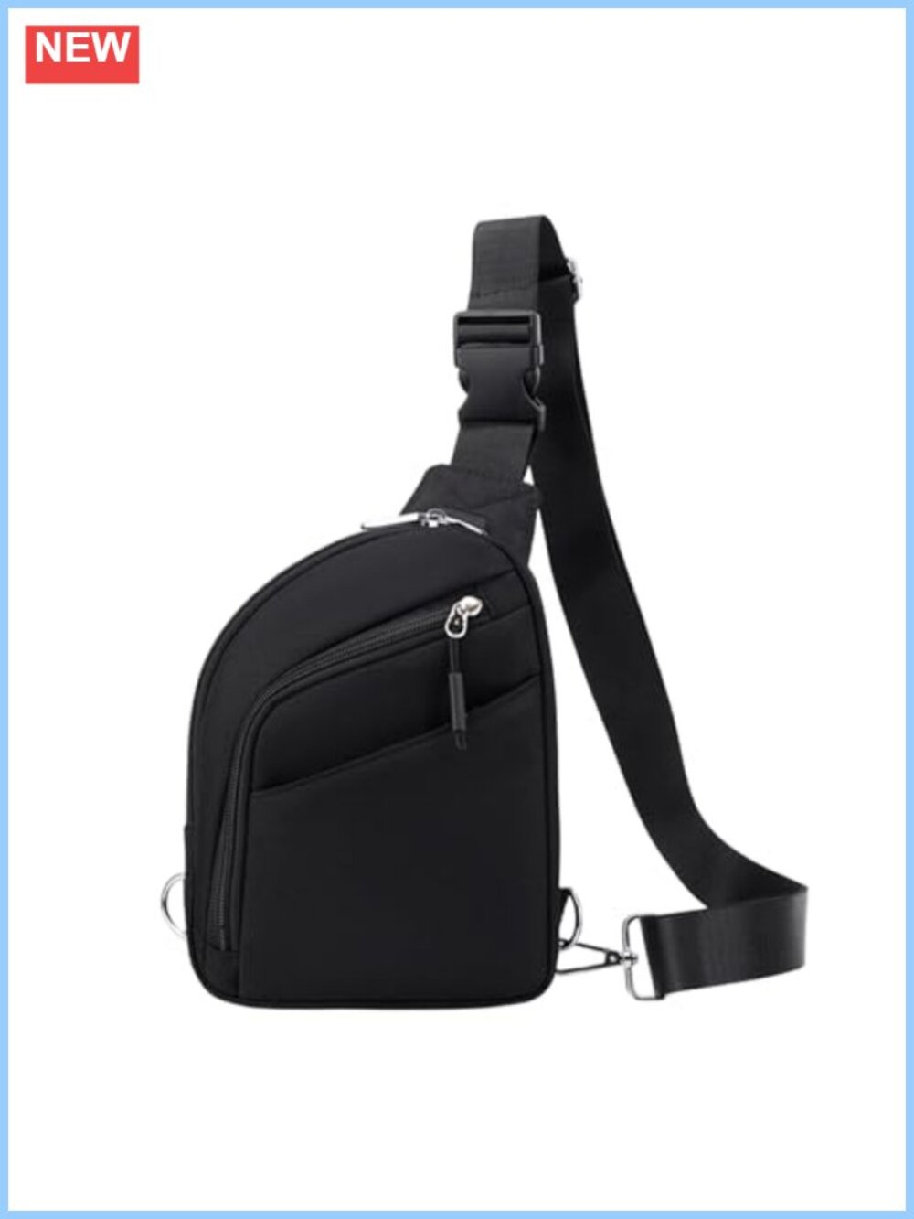 Anti-Theft RFID Crossbody Sling Bag Oxford Fabric Adjustable Strap